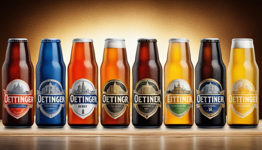 Produktpalette der Oettinger Brauerei